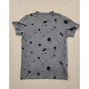 Theory Marcelo Splash‎ Print Jersey - Gray Men's Pima Cotton Shirt Size Small